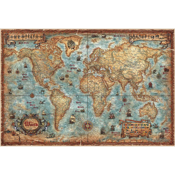RayWorld Weltkarte Modern World Antique Map