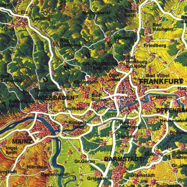 Bacher Verlag Landkarte Original Mair Großes Deutschland-Panorama