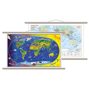 Stiefel Kinderkarte Kinderweltkarte & Staaten der Erde (59 x 42 cm)