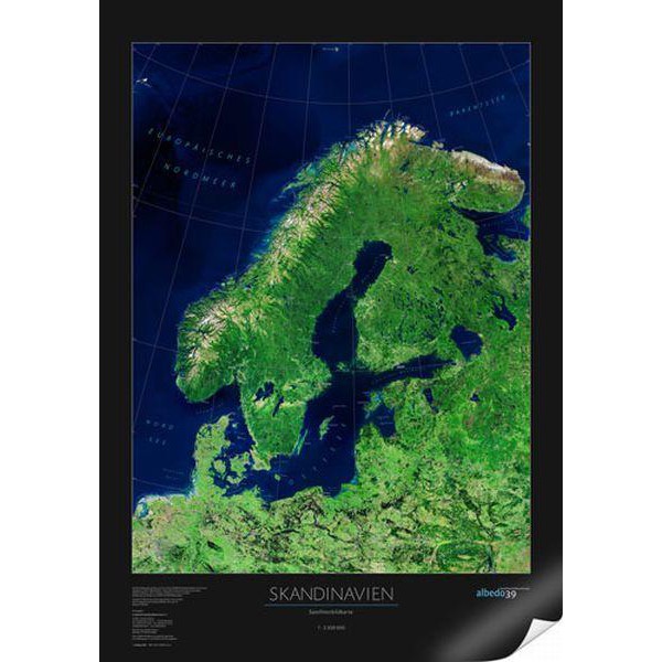 albedo 39 Regional-Karte Skandinavien (58 x 76 cm)
