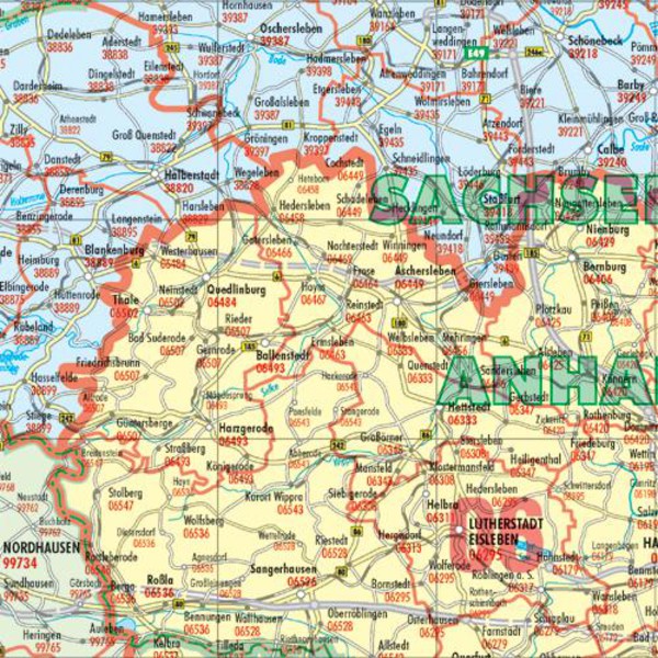 Bacher Verlag Regional-Karte Organisationskarte Norddeutschland 1:500.000