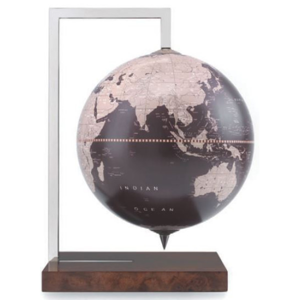 Zoffoli living Globus Quadra Radica (Dark brown) 22cm