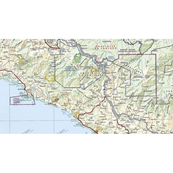 National Geographic Landkarte Costa Rica (96 x 91 cm)