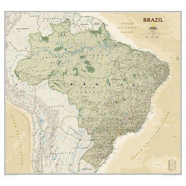 National Geographic Landkarte Brasilien