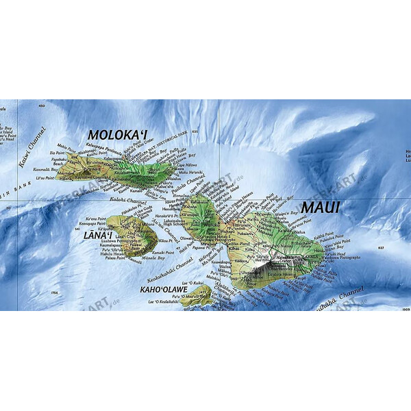 National Geographic Landkarte Hawaii (89 x 58 cm)