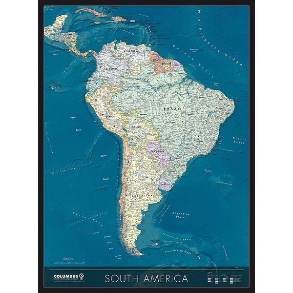 Columbus Kontinentkarte Südamerika