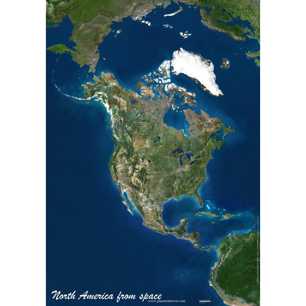 Planet Observer Kontinentkarte Nordamerika