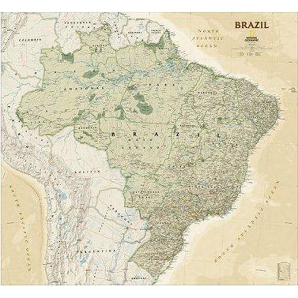 National Geographic Landkarte Brasilien