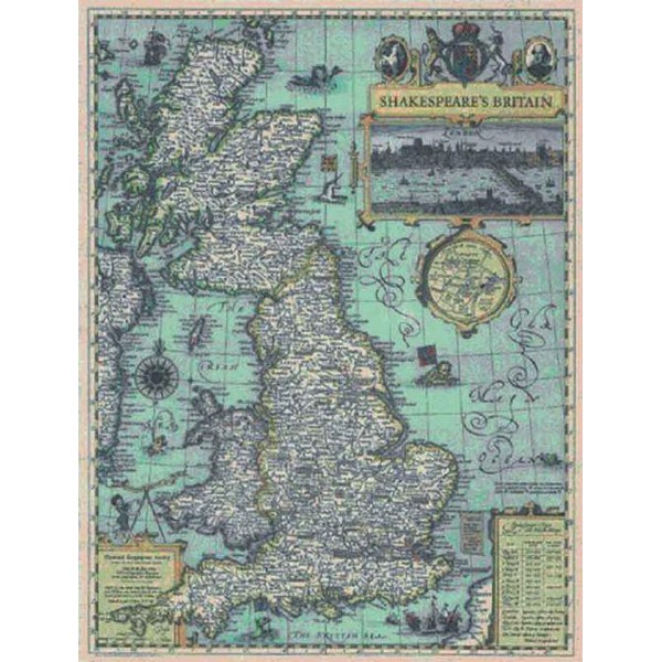 National Geographic Landkarte Shakespeare´s Britannien