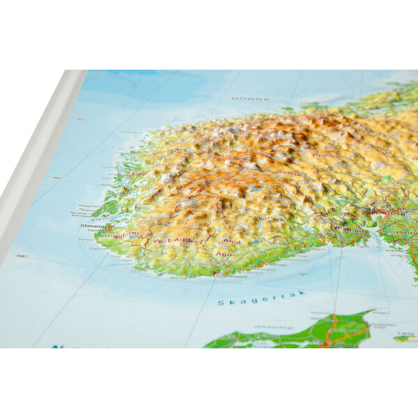 Georelief Regional-Karte Skandinavien