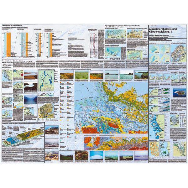 Klett-Perthes Verlag Landkarte Glazialmorphologie u. Klimaentwicklung I