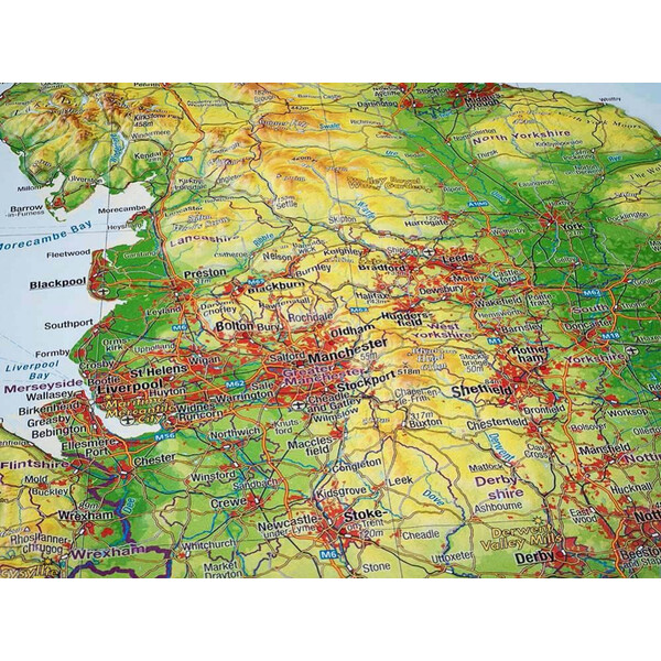 Georelief Landkarte Großbritannien (57x77x2cm) 3D Reliefkarte