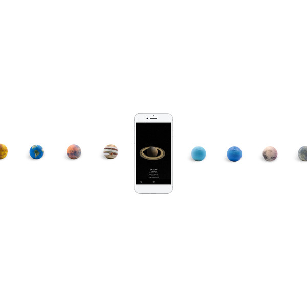 AstroReality Reliefglobus Solar System Mini Set