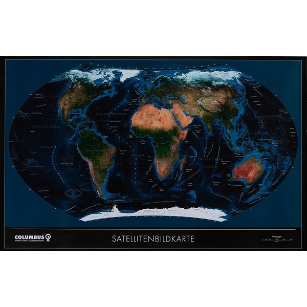 Columbus Weltkarte Satellit OID kompatibel (mittel)