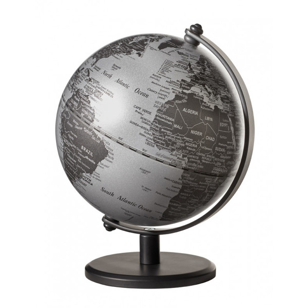 TROIKA Mini-Globus Gagarin Matt Silver 13cm