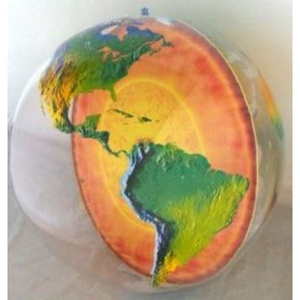 Aufblasbarer Globus mit Erdkern 92cm