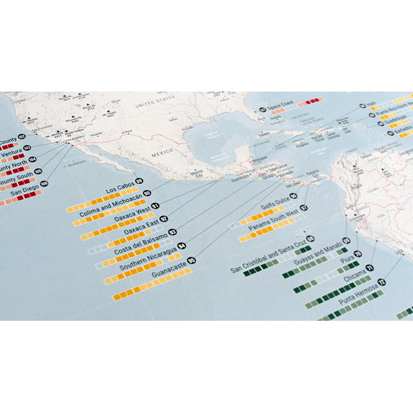 Marmota Maps Weltkarte Surfing Worldwide (Englisch)