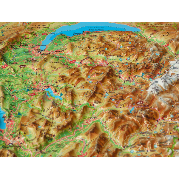3Dmap Regional-Karte Les Alpes Françaises et ses massifs alpins