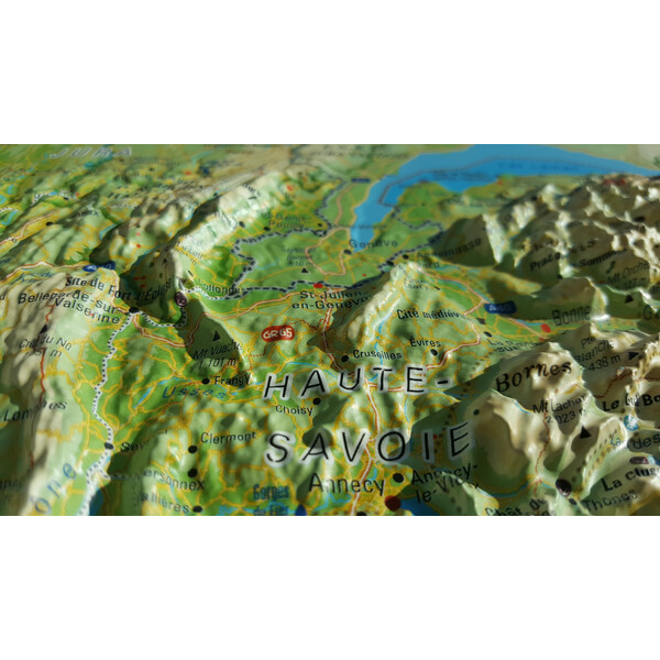 3Dmap Regional-Karte Les Alpes Françaises et ses massifs alpins