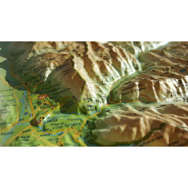 3Dmap Regional-Karte Queyras-Ubaye