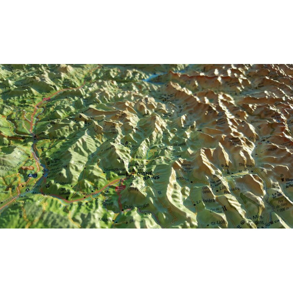 3Dmap Regional-Karte Les Alpes-de-Hautes- Provence