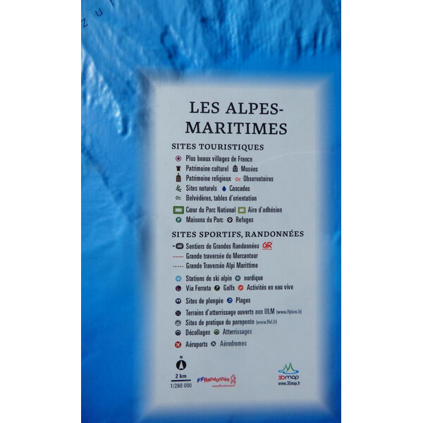 3Dmap Regional-Karte Les Alpes Maritimes