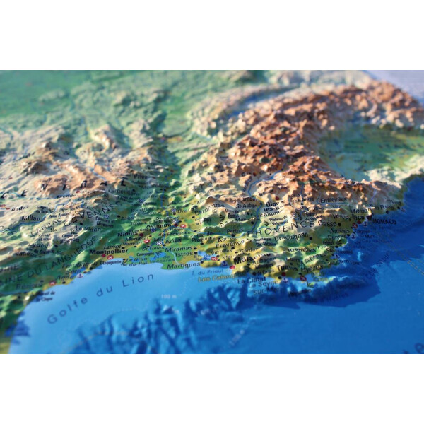 3Dmap Landkarte La France Physique (petite)