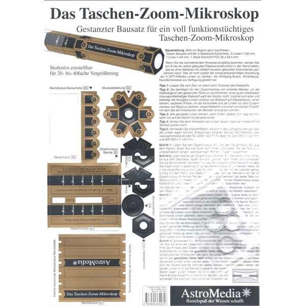 AstroMedia Bausatz Taschen-Zoom-Mikroskop