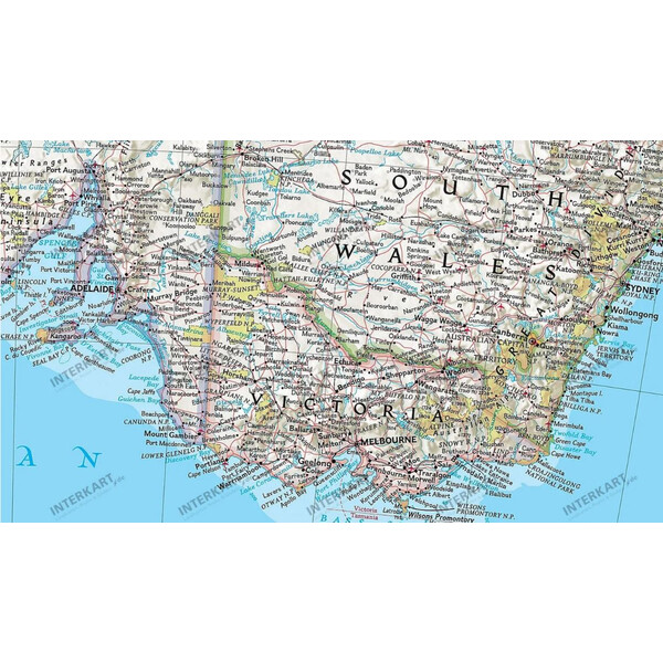 National Geographic Kontinentkarte Australien politisch (76 x 69 cm)