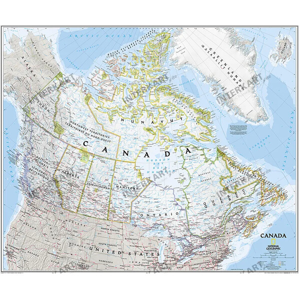 National Geographic Landkarte Kanada 96 x 81cm