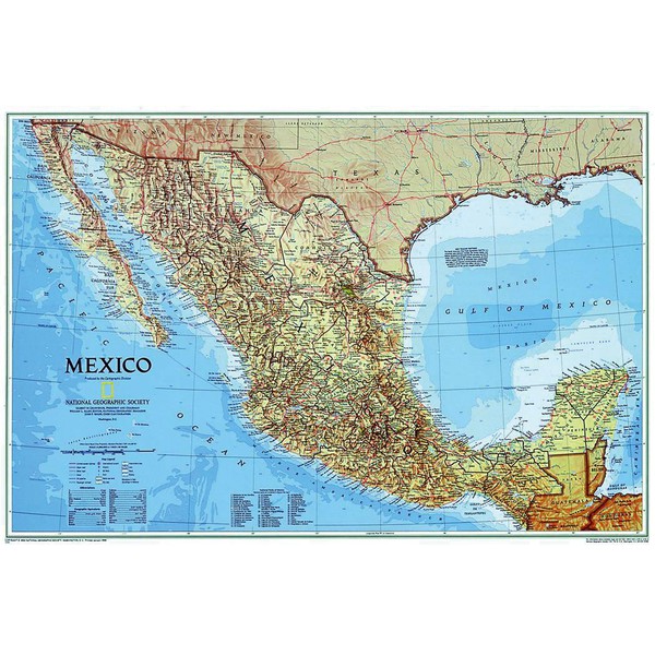 National Geographic Landkarte Mexiko