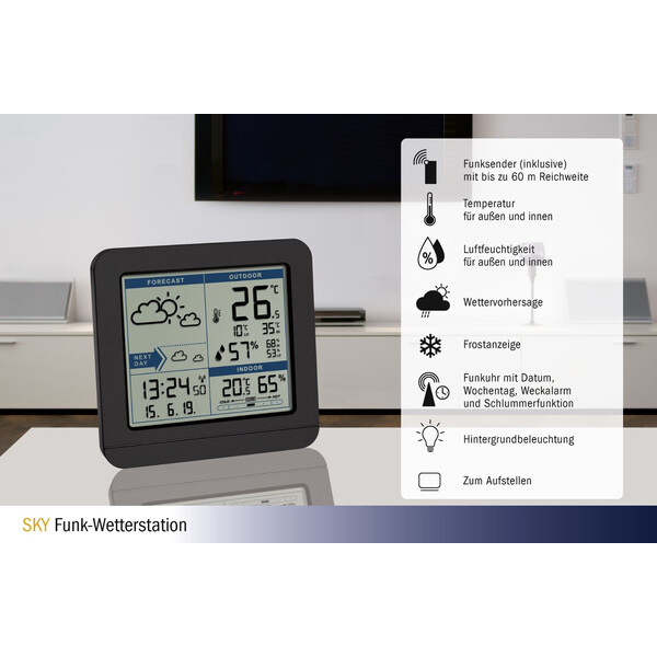 TFA Funk Wetterstation Sky schwarz