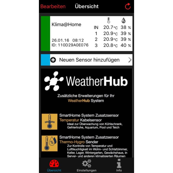 TFA Wetterstation WeatherHub Starter-Set mit Funk-Thermo-Hygrometer
