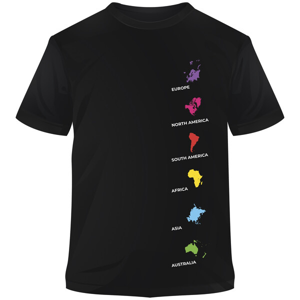 Stiefel T-Shirt Kontinente der Welt L