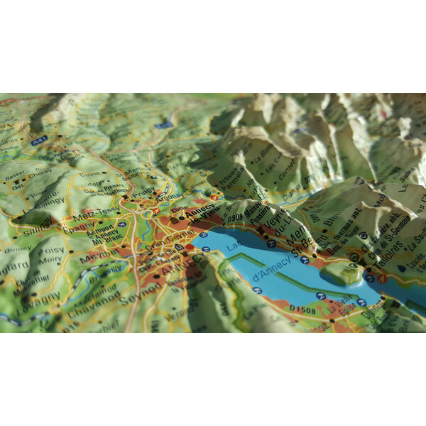 3Dmap Regional-Karte Haute Savoie Version été