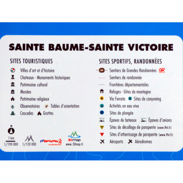 3Dmap Regional-Karte Sainte-Victoire et Sainte-Baume