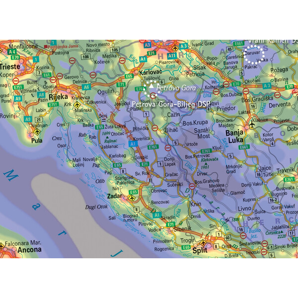 Oculum Verlag Kontinentkarte Sky Quality Map Europe