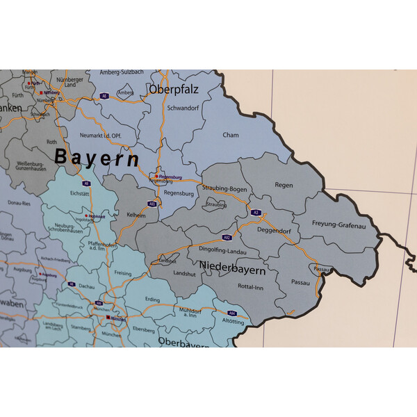 GeoMetro Landkarte Deutschland politsch (70 x 100 cm)