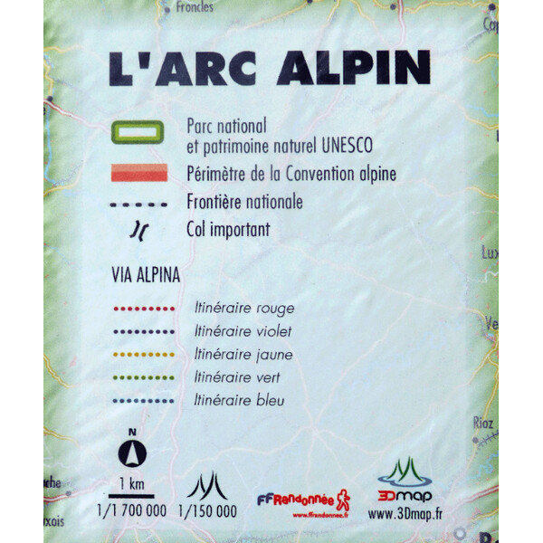 3Dmap Regional-Karte Massif de L'Arc Alpin