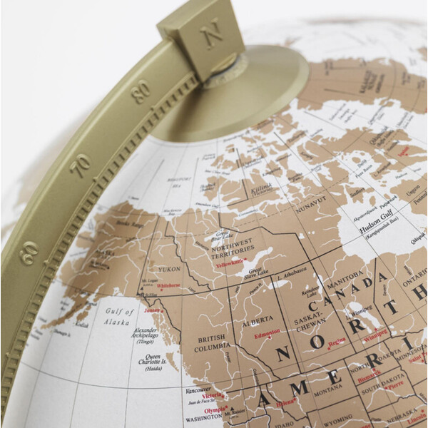 Zoffoli living Globus James Cook Gold/White 33 cm