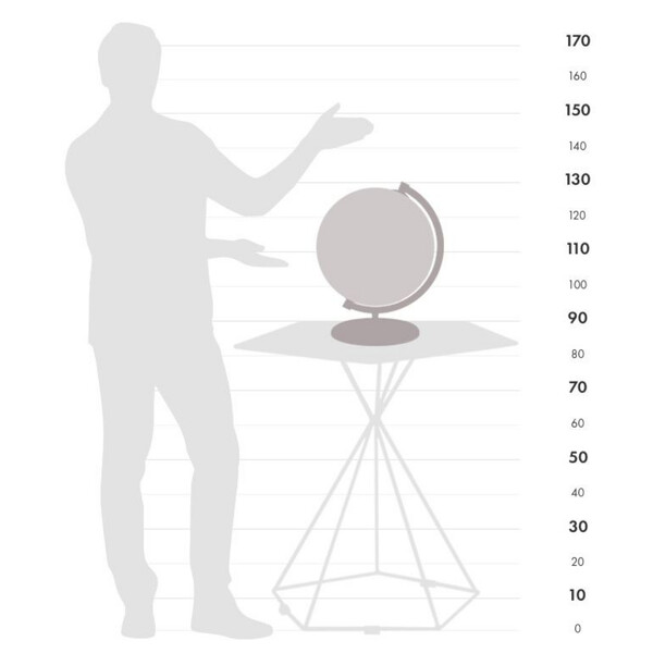 Zoffoli living Globus James Cook Gold/White 33 cm