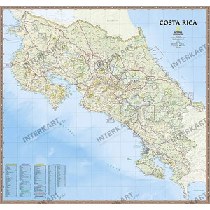 National Geographic Landkarte Costa Rica (96 x 91 cm)