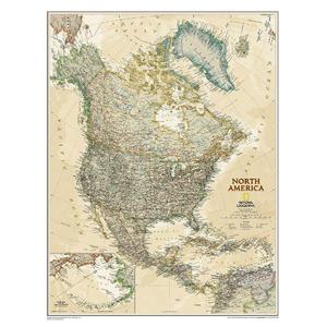 National Geographic Kontinentkarte Nordamerika (61 x 76 cm)