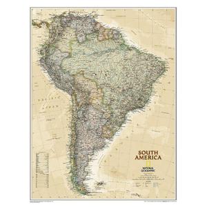 National Geographic Kontinentkarte Südamerika