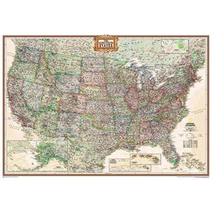 National Geographic Landkarte Antike USA Karte politisch, groß