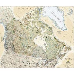 National Geographic Landkarte Kanada laminiert