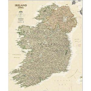 National Geographic Landkarte Irland laminiert