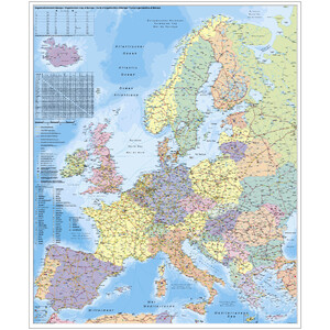 Stiefel Kontinentkarte Europa Organisationskarte (97 x 119 cm)