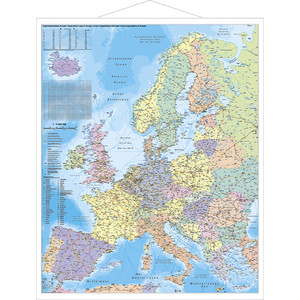 Stiefel Kontinentkarte Europa Organisationskarte (97 x 119 cm)