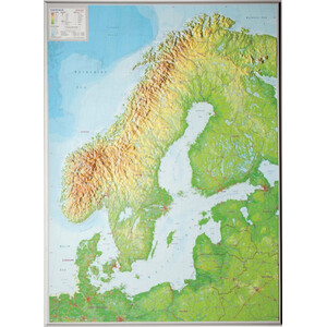 Georelief Regional-Karte Skandinavien